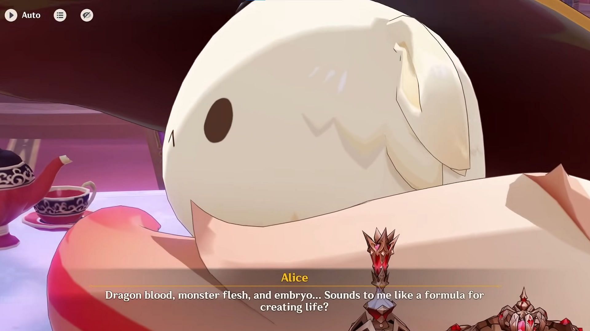 Alice in the form of a 'Dodoco' toy during the quest (Image via HoYoverse)